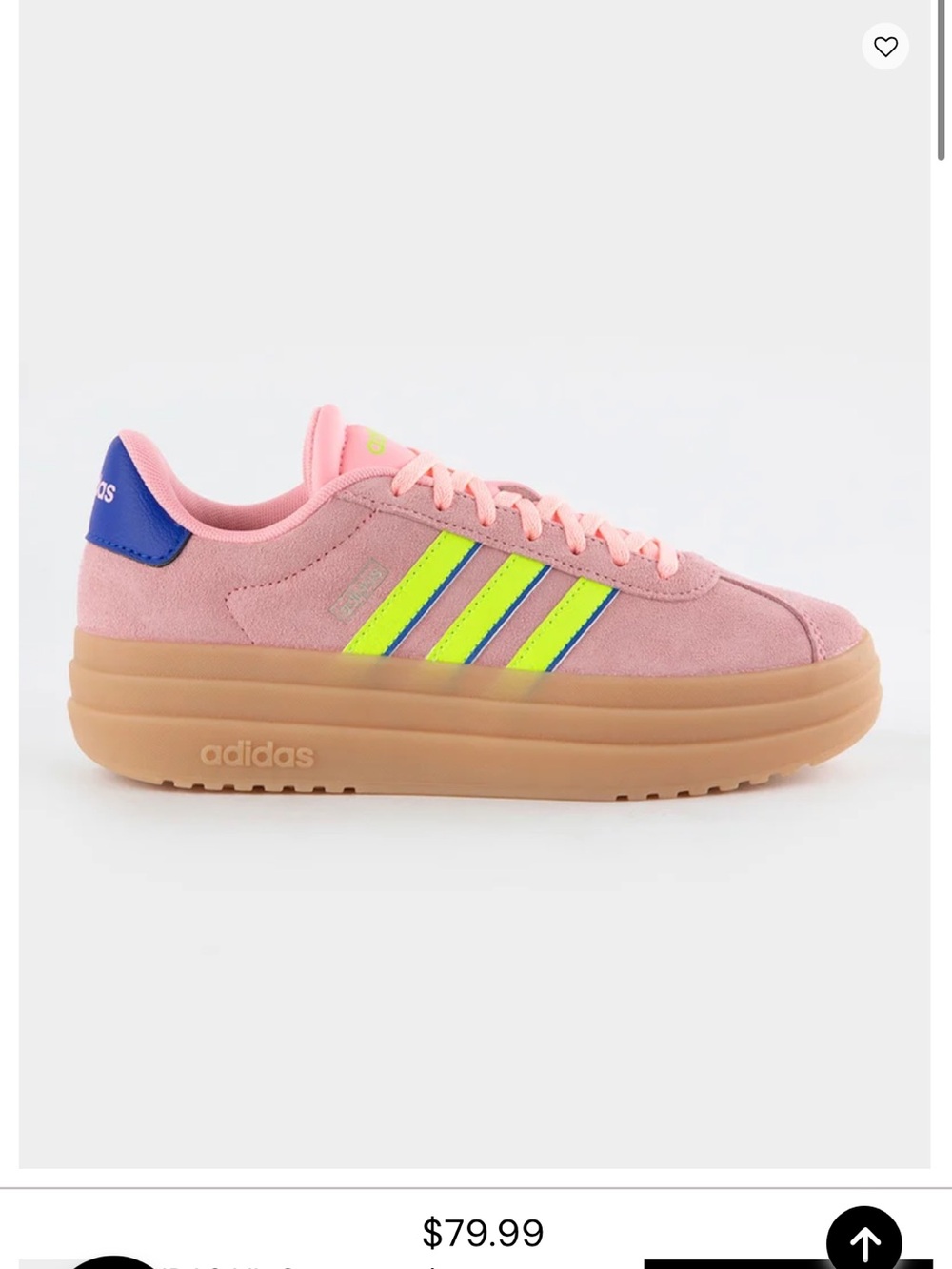 Women’s Pink Suede Platform Sneakers with Neon Yellow & Blue Accent